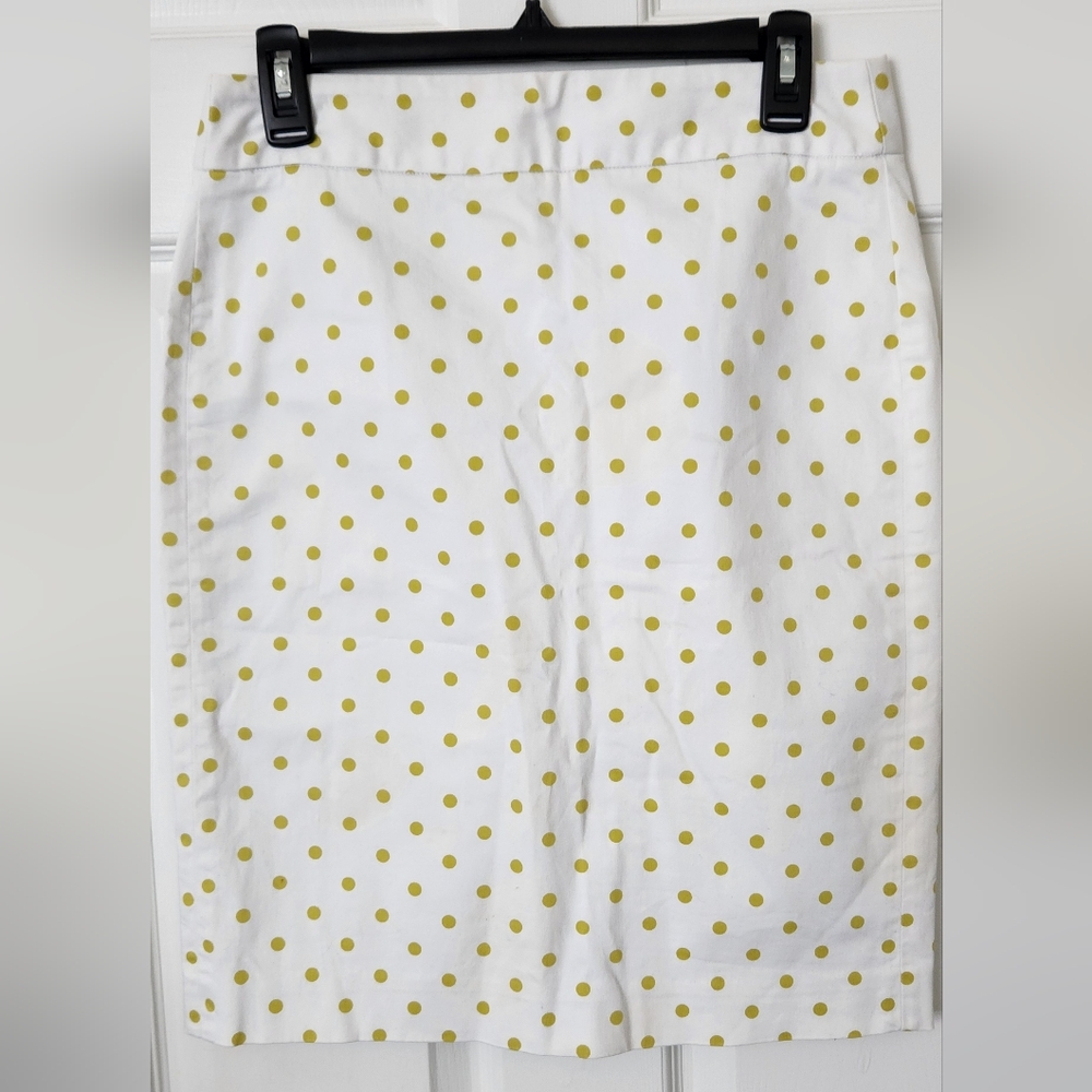 J. Crew White Pencil Skirt Knee-Length Casual